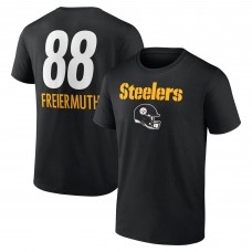 Футболка Pat Freiermuth Pittsburgh Steelers Team Wordmark Player Name & Number - Black