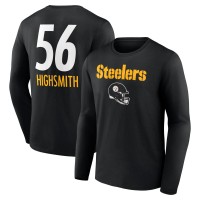 Pittsburgh Steelers Alex Highsmith Black Team Wordmark Player Name & Number Long Sleeve T-Shirt