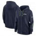 Женская Seattle Seahawks Nike College Navy Plus Size Phoenix Full-Zip Hoodie
