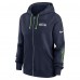 Женская Seattle Seahawks Nike College Navy Plus Size Phoenix Full-Zip Hoodie