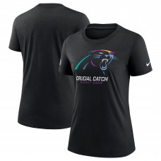 Футболка Женская Carolina Panthers Nike Black 2024 NFL Crucial Catch Tri-Blend