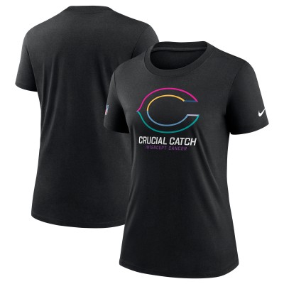 Футболка Женская Chicago Bears Nike Black 2024 NFL Crucial Catch Tri-Blend