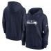 Женская Seattle Seahawks Nike College Navy Club Fleece Hoodie