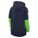 Женская Seattle Seahawks Nike College Navy Sideline Essential Hoodie