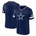 Футболка Dallas Cowboys Fanatics Navy Stripe Stacking V-Neck