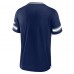 Футболка Dallas Cowboys Fanatics Navy Stripe Stacking V-Neck