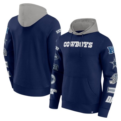 Толстовка Dallas Cowboys Fanatics Navy/Silver Patched Out