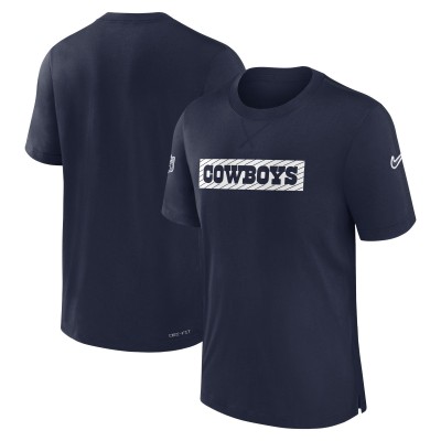 Футболка Dallas Cowboys Nike 2024/25 Sideline Player Tri-Blend Performance - Navy