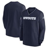 Кофта Dallas Cowboys Nike Throwback Logo Long-Sleeve V-Neck Windshirt - Navy