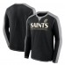 Футболка с длинным рукавом New Orleans Saints Fanatics Black/Gray Behind the Line