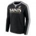 Футболка с длинным рукавом New Orleans Saints Fanatics Black/Gray Behind the Line