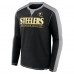 Pittsburgh Steelers Fanatics Black/Gray Behind the Line Long Sleeve T-Shirt