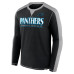 Футболка с длинным рукавом Carolina Panthers Fanatics Black/Gray Behind the Line