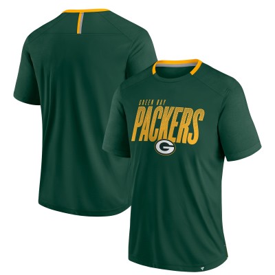 Футболка Green Bay Packers Fanatics Green Defender Fade Slant
