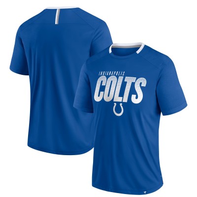 Indianapolis Colts Fanatics Royal Defender Fade Slant T-Shirt