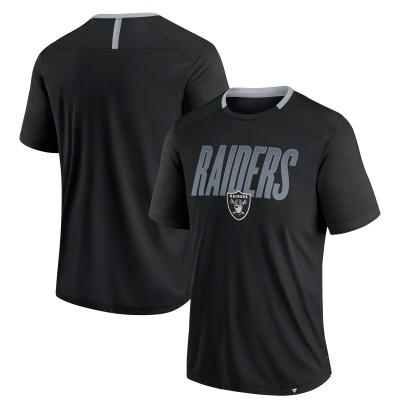 Las Vegas Raiders Fanatics Black Defender Fade Slant T-Shirt