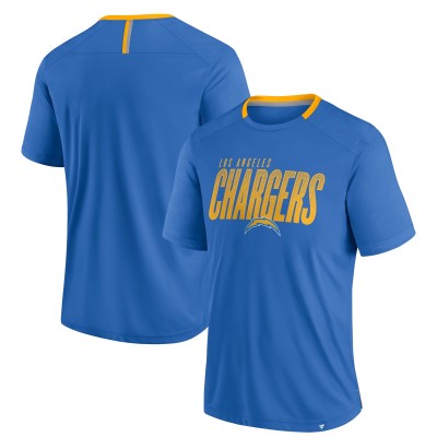 Los Angeles Chargers Fanatics Powder Blue Defender Fade Slant T-Shirt