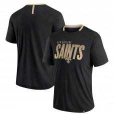 Футболка New Orleans Saints Fanatics Black Defender Fade Slant