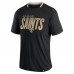 Футболка New Orleans Saints Fanatics Black Defender Fade Slant