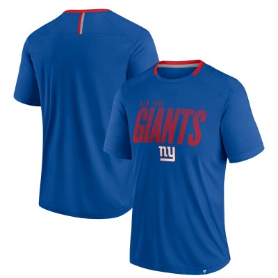 New York Giants Fanatics Royal Defender Fade Slant T-Shirt