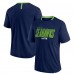 Seattle Seahawks Fanatics College Navy Defender Fade Slant T-Shirt