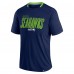 Seattle Seahawks Fanatics College Navy Defender Fade Slant T-Shirt