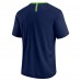 Seattle Seahawks Fanatics College Navy Defender Fade Slant T-Shirt