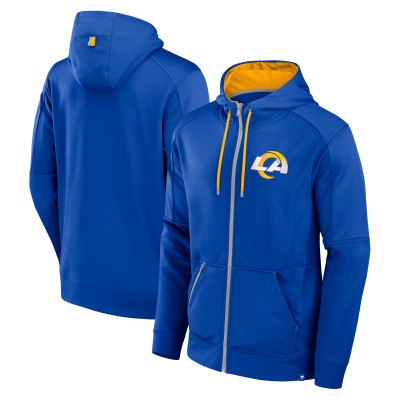 Los Angeles Rams Fanatics Royal Defender Full-Zip Hoodie