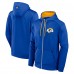 Los Angeles Rams Fanatics Royal Defender Full-Zip Hoodie