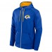 Los Angeles Rams Fanatics Royal Defender Full-Zip Hoodie