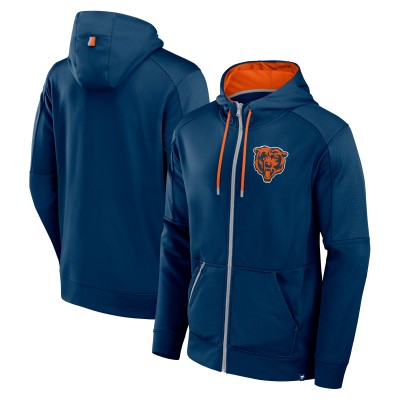 Толстовка на молнии Chicago Bears Fanatics Navy Defender