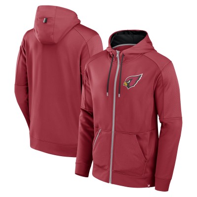 Arizona Cardinals Fanatics Cardinal Defender Full-Zip Hoodie