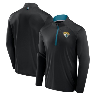 Jacksonville Jaguars Fanatics Black Defender Long Sleeve Quarter-Zip Jacket