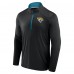Jacksonville Jaguars Fanatics Black Defender Long Sleeve Quarter-Zip Jacket