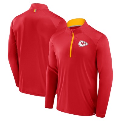 Kansas City Chiefs Fanatics Red Defender Long Sleeve Quarter-Zip Jacket