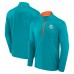 Кофта на короткой молнии Miami Dolphins Fanatics Aqua Defender Long Sleeve