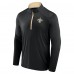 Кофта на короткой молнии New Orleans Saints Fanatics Black Defender Long Sleeve