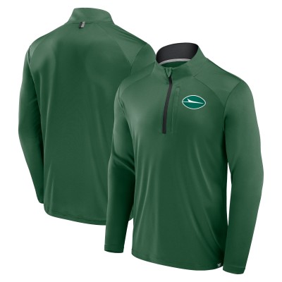 New York Jets Fanatics Green Defender Long Sleeve Quarter-Zip Jacket