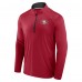 San Francisco 49ers Fanatics Scarlet Defender Long Sleeve Quarter-Zip Jacket