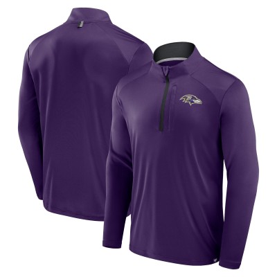 Кофта на короткой молнии Baltimore Ravens Fanatics Purple Defender Long Sleeve