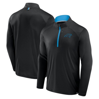 Кофта на короткой молнии Carolina Panthers Fanatics Black Defender Long Sleeve