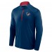 Кофта на короткой молнии Houston Texans Fanatics Navy Defender Long Sleeve