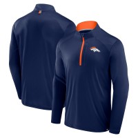 Кофта на короткой молнии Denver Broncos Fanatics Navy Defender Long Sleeve