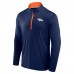Кофта на короткой молнии Denver Broncos Fanatics Navy Defender Long Sleeve