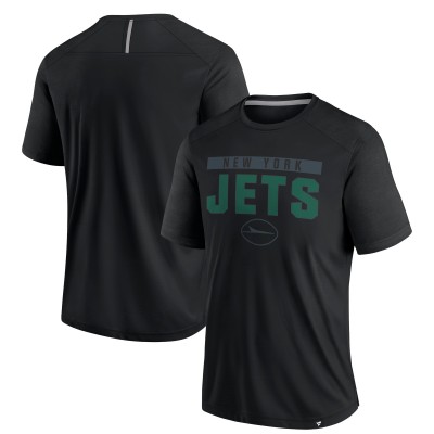 New York Jets Fanatics Black Defender Blackout T-Shirt
