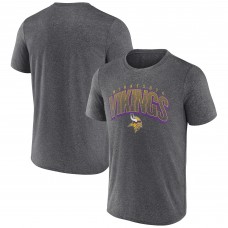 Minnesota Vikings Fanatics Heather Charcoal Faded Dot Arch T-Shirt