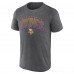 Minnesota Vikings Fanatics Heather Charcoal Faded Dot Arch T-Shirt