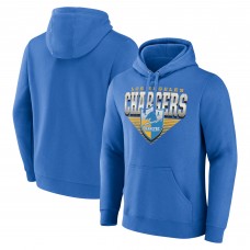 Los Angeles Chargers Fanatics Powder Blue Geometric Chrome Pullover Hoodie