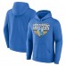 Los Angeles Chargers Fanatics Powder Blue Geometric Chrome Pullover Hoodie