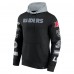 Las Vegas Raiders Fanatics Black/Gray Patched Out Pullover Hoodie